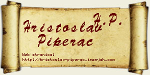 Hristoslav Piperac vizit kartica